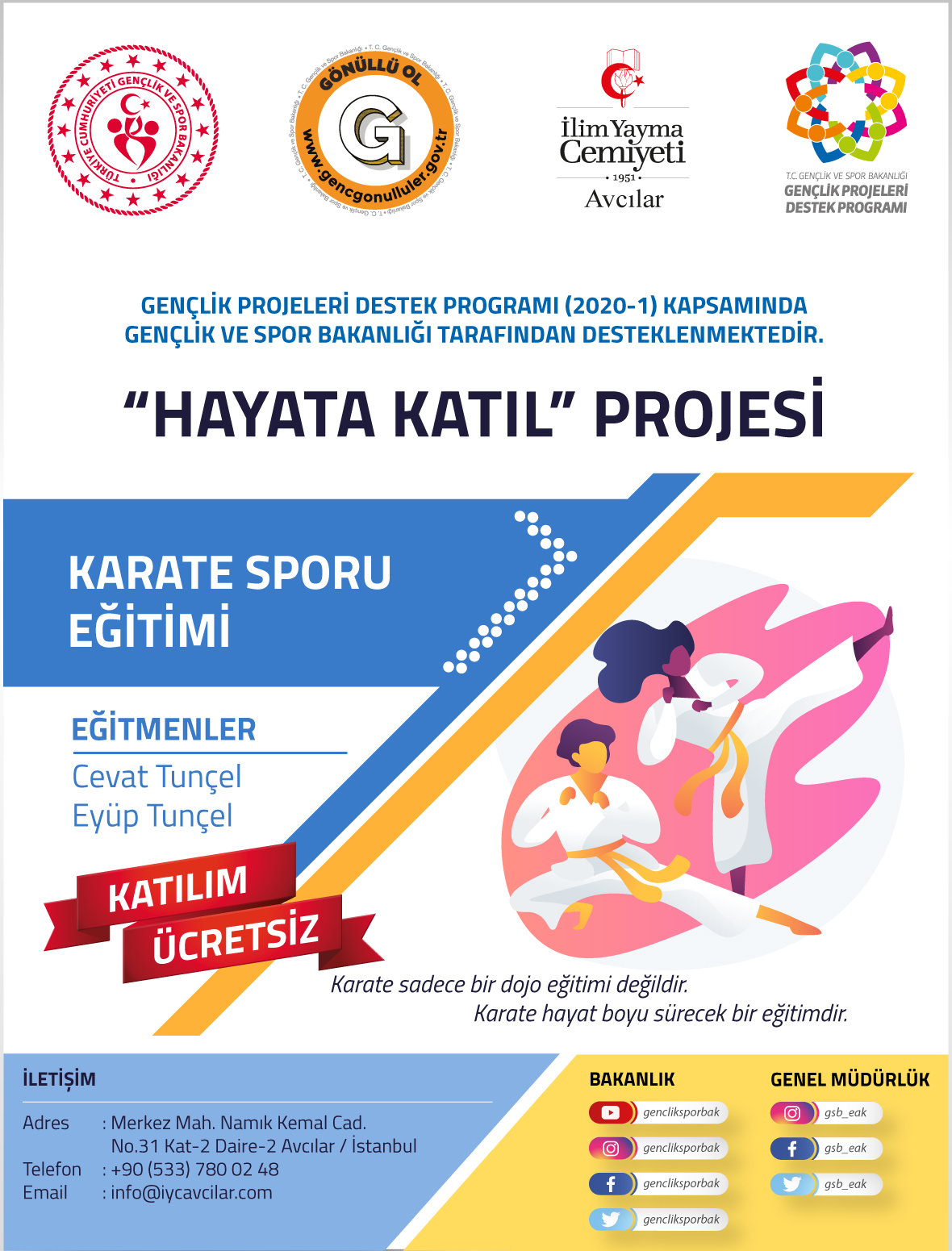 Sportif faaliyetler / Karate dersleri